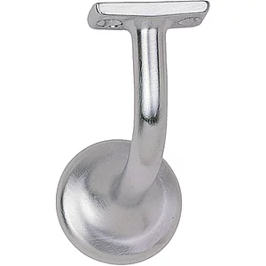 Handlaufträger mit Winkel Wandabstand 60 mm, Messing verchromt matt