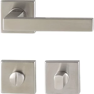 MARCHESI Drückergarnitur CHIA WC, ohne Stütznocken, Edelstahl matt