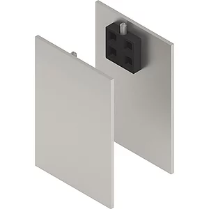 SOLIDO 100 Abdeckkappen Seitenteilprofil Glas Edelstahl-Effekt