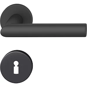 FSB Drückergarnitur 12 1076 ASL auf Rosette BB, schwarz matt