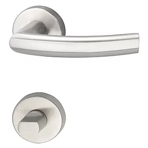 MARCHESI Drückergarnitur RIGA - auf Rosette WC, 38 - 45, Edelstahl matt