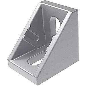 FATH Zinkwinkel 20 x 17 x 20 pulverbeschichtet alufarbig Nut 5