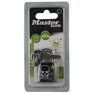 MASTER LOCK Vorhangschloss "Skull" mit Schlüssel, Breite 30 mm, verschsp., SB