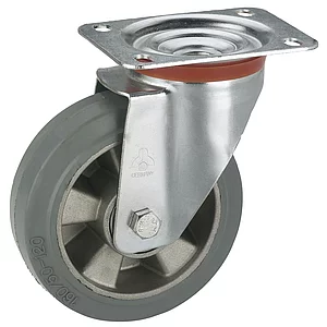 DÖRNER + HELMER Lenkrolle Elastik Alufelge 200 mm 300 kg