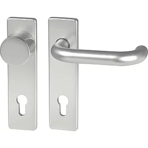 FH-Wechselgarnitur GEOS 1754/D52K mit Kurzschild PZ72, silber eloxiert