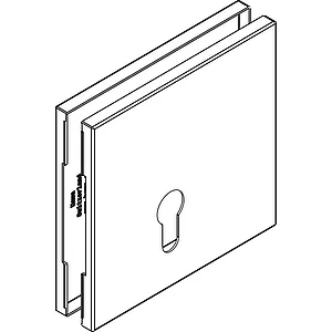 HAWA Toplock Abdeckkappenset eckig Profilzylinder Kunststoff Edelstahl-Effekt