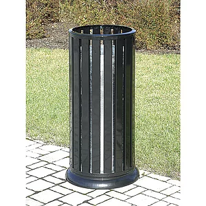 Metallabfallbehälter schwarz 55 Liter