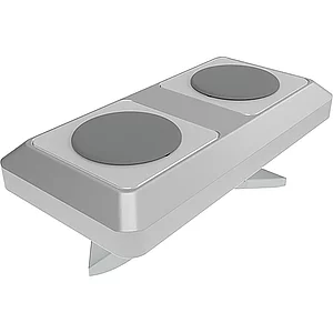 FATH Verbinderplatte I40 M längs/quer, rechteckig 2-Loch, Nut 8