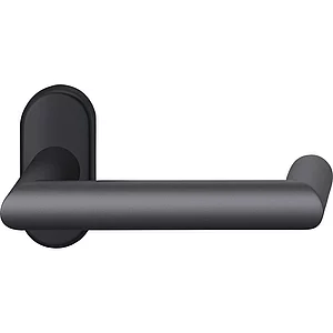 FSB Rahmentürdrücker 09 1016 Hochhaltefeder B ovale Rosette Alu schwarz matt