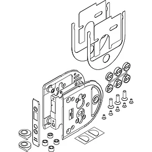 HAWA Toplock Gegenkasten ohne Abdeckkappen inkl. Zentrierset
