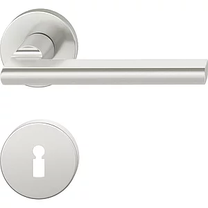 FSB Drückergarnitur 12 1035 ASL auf Rosette BB, silber eloxiert