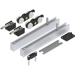 SOLIDO 100 Beschlagset Holz minimale Einbauhöhe ohne Laufschiene