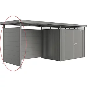 BIOHORT Seitendach-Seitenwand HighLine H2 quarzgrau-metallic