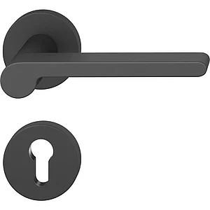 FSB Drückergarnitur 12 1021 ASL auf Rosette PZ, schwarz matt