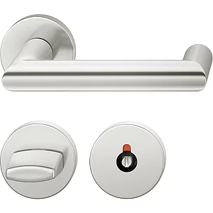 FSB Objekt Drückergarnitur 72 1016 AGL auf Rosette WC, silber eloxiert