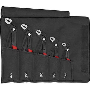 KNIPEX Wasserpumpenzangenset Cobra® 5-teilig 001955S5 in Rolltasche schwarz