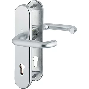 SH-Drückergarnitur PARIS-auf Schild PZ88, 57-67, ohne Kzs., silber