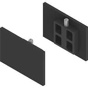 SOLIDO 100/HELM Abdeckkappen-Set Blende ME mit Abstandsprofil 15 schwarz matt