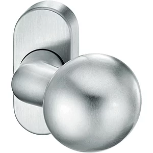 FSB Türknopf 07 0846 - auf Rosette, ø 50 mm verkröpft drehbar, Edelstahl matt