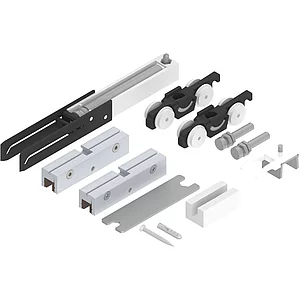 HELM 53 Beschlagset Glas 50 kg ohne Laufschiene 1 Dämpfung