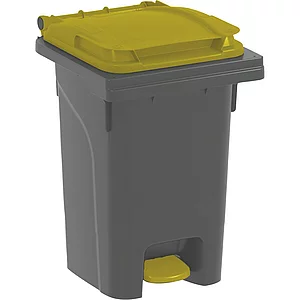 Mülltonne 60 Liter Kunststoff grau/gelb Urban Pro