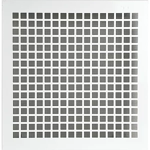 UPMANN Lüftungsgitter eckig mit Klemmfeder 280x285 mm Stahl weiß