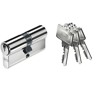 BKS Industriedoppelzylinder PZ88 40/40 gleichsperrend 73615 Messing vernickelt