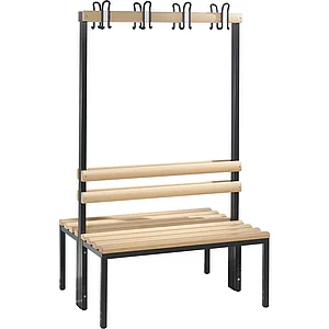 C+P Garderobenbank doppelseitig Basic 1650 x 1000 x 750 mm