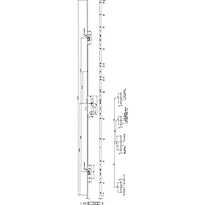 KFV MFV-Schloss BS 2300 DIN, DM 45, Stulp 16 mm eckig, VK 8 mm, Stahl verzinkt
