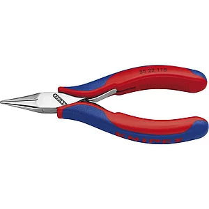 KNIPEX Elektronik Greifzange 3522 DIN 9655 flach-runde Backen, 2K, L=115 mm