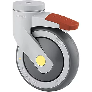 TENTE Lenkrolle PUR mit nachlaufendem Totalfesteller 100 mm 100 kg