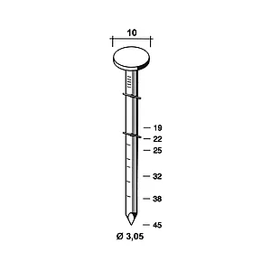 ALSAFIX Dachpappnagelrollen Länge 32 mm Drahtgebunden 16 Grad (7200 Stück)