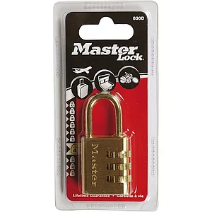 MASTER LOCK Vorhangschloss 630 EURD Zahlenschloss, 30 mm,Messing Finish SB