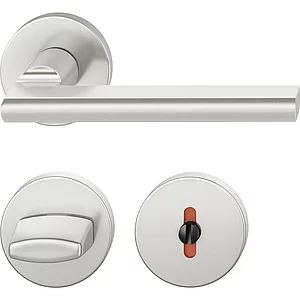 FSB Drückergarnitur 12 1035 ASL auf Rosette WC, silber eloxiert