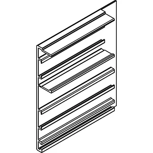HAWA-Junior 80/100 Z Abdeckkappe Clipblende 66 mm rechts silber