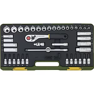PROXXON Steckschlüssel-Satz 3/8"vierkant mit Umschaltknarre 47-teilig