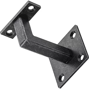 Handlaufträger Vierpunktbefestigung, Wandabstand 78 mm, Stahl schwarz passiviert