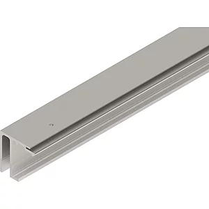 HELM GT-S 150 Laufschiene mit Seitenteil Deckenmontage auf Maß Edelstahl-Effekt