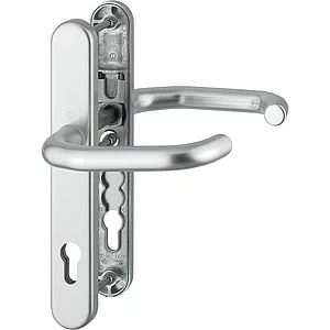 SH-Drückergarnitur PARIS - auf Schmalschild, PZ92, 67 - 72, ohne Kzs., silber