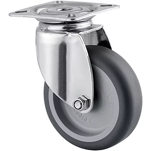 TENTE Lenkrolle Edelstahl Plattenbefestigung 75 mm 75 kg