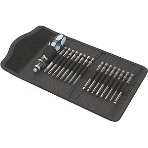 WERA Bit-Satz Kraftform 60 Imperial Edelstahl in Falttasche 17-tlg.