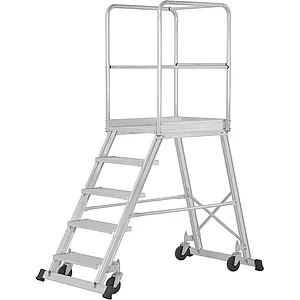 HYMER Podesttreppe fahrbar Type 6888 Stufen=8 Höhe bis Plattform=1,95 m