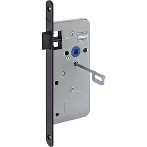 DORMAKABA Einstemmschloss Solo KUF, Stulp Edelstahl schwarz matt RAL 9005