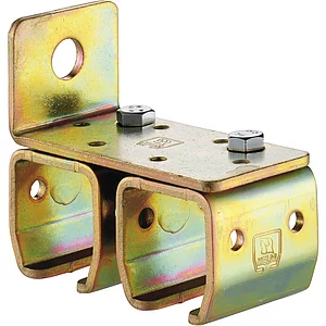 Doppelwandbefestigungsmuffe HELM 401 D, Loch ø 17 mm, Stahl verzinkt, gelb