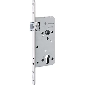 DORMAKABA Einstemmschloss 127WZ PZW, Flüsterfalle, DM 51, rund, Edelstahl