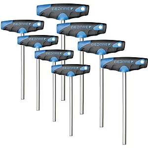 GEDORE Schraubendreher-Satz mit 2K-T-Griff 2142 Sechskant 8-teilig