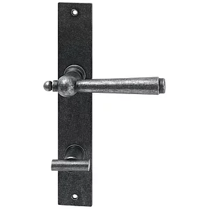 HALCÖ Drückergarnitur FULP - auf Schild WC 90, TS-50, schwarz passiviert