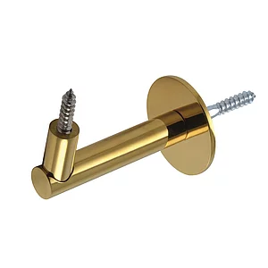 Handlaufträger Rosetten ø 50 mm, Wandabstand 75 mm, Messing PVD-beschichtet