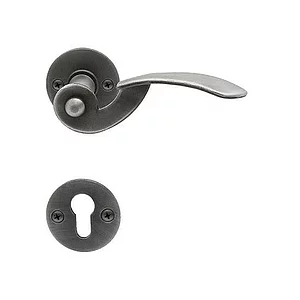 SCHÖSSWENDER Drückergarnitur ELITE - auf Rosette PZ, schwarz verzinkt