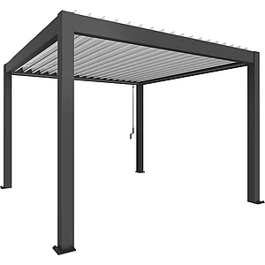 BIOHORT Pergola Gr. 3,5 x 3,5 dunkelgrau/weiß